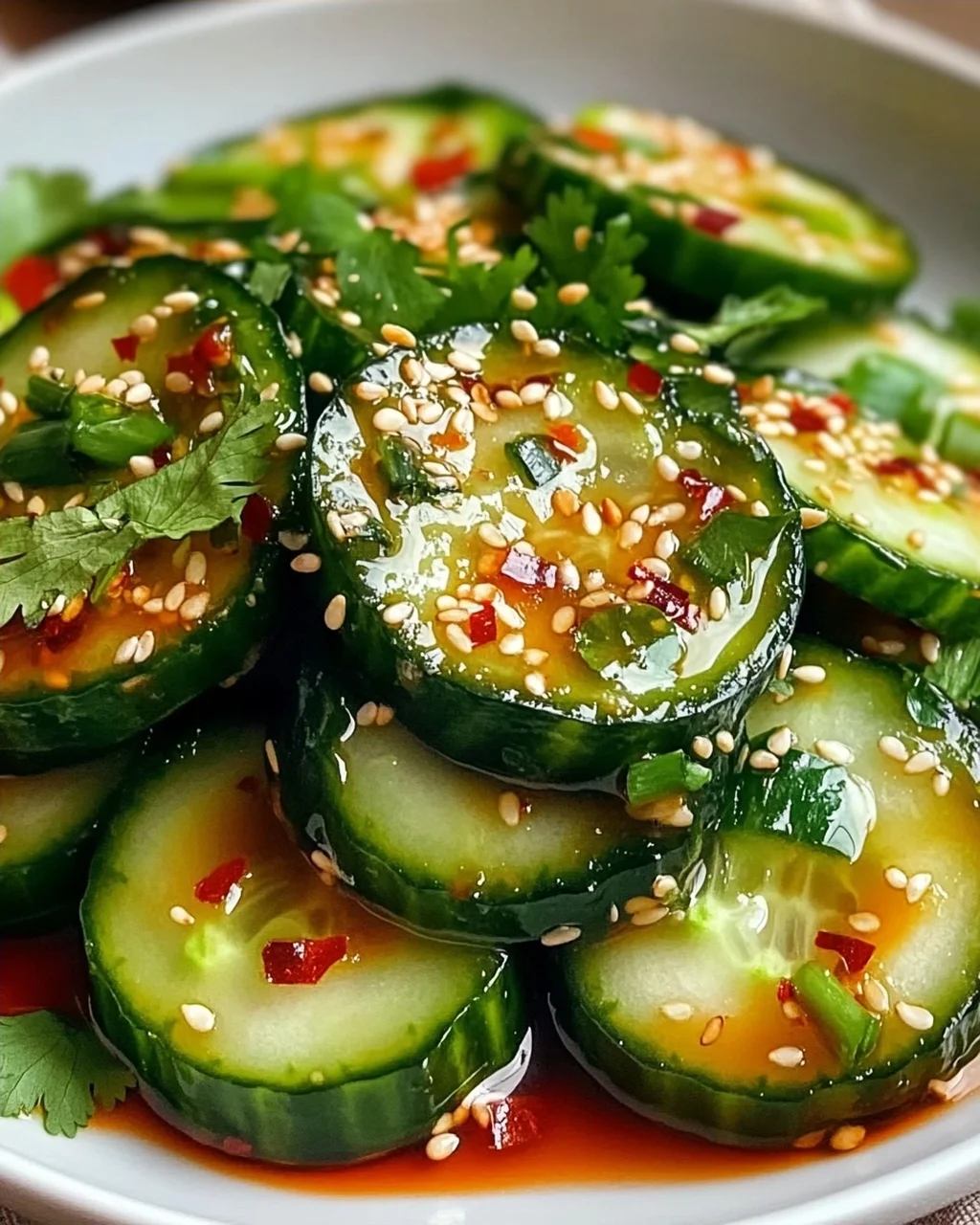 Asiatischer Gurkensalat: Chili-Sesam-Kick für heiße Tage!