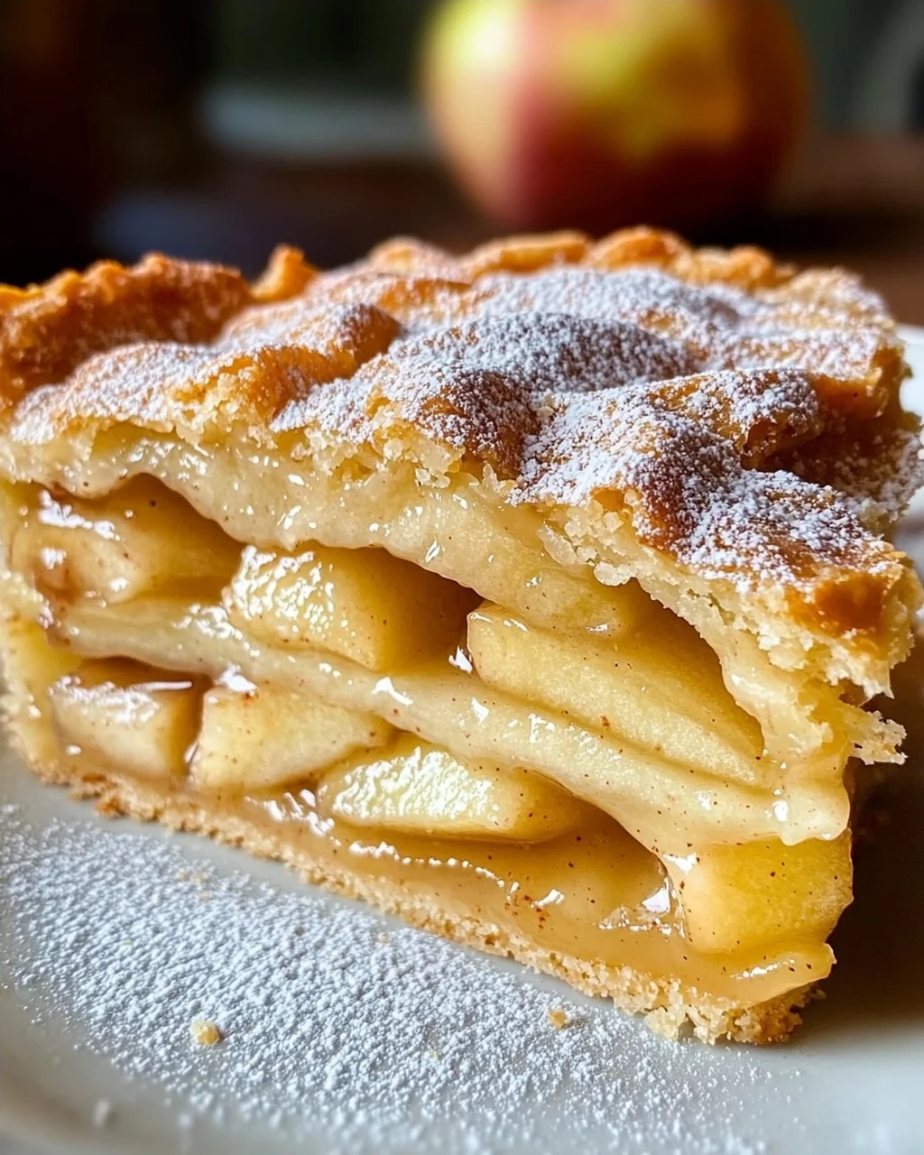 Bester gedeckter Apfelkuchen