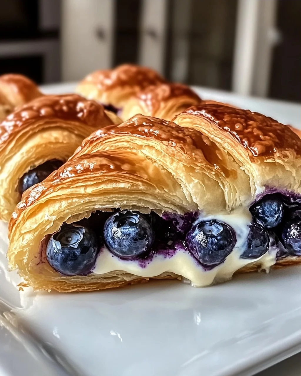 Blaubeer-Frischkäse-Croissant-Auflauf für dein Frühstück