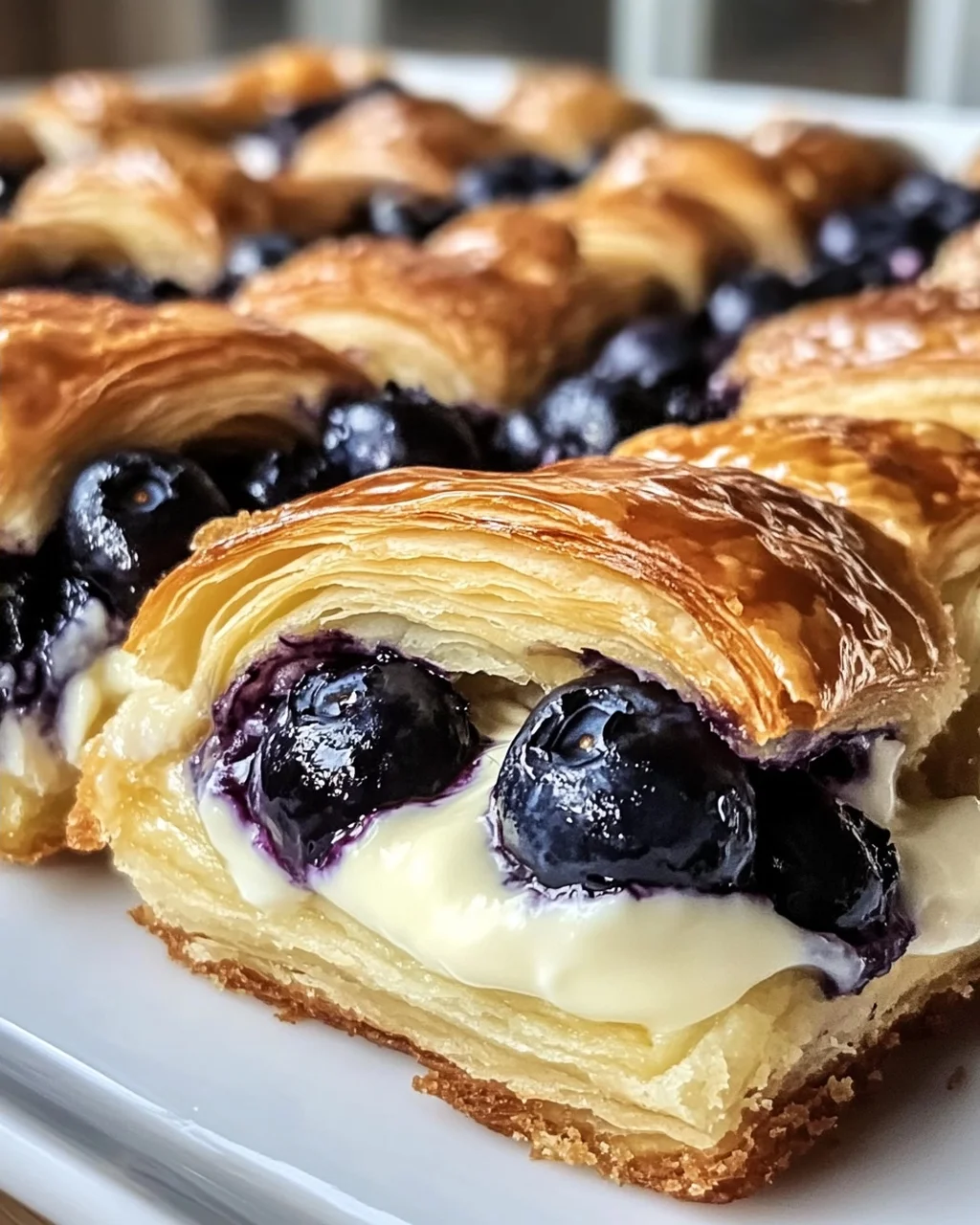 Blaubeer-Frischkäse-Croissant-Auflauf für dein Frühstück