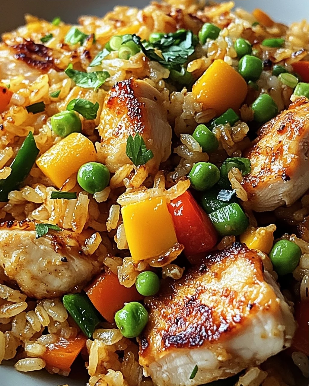 Bratreis mit Hähnchen