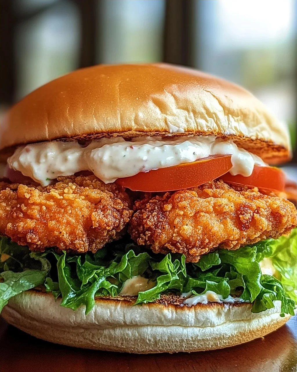 Cajun Crispy Chicken Sandwich mit Knoblauch-Aioli Rezept
