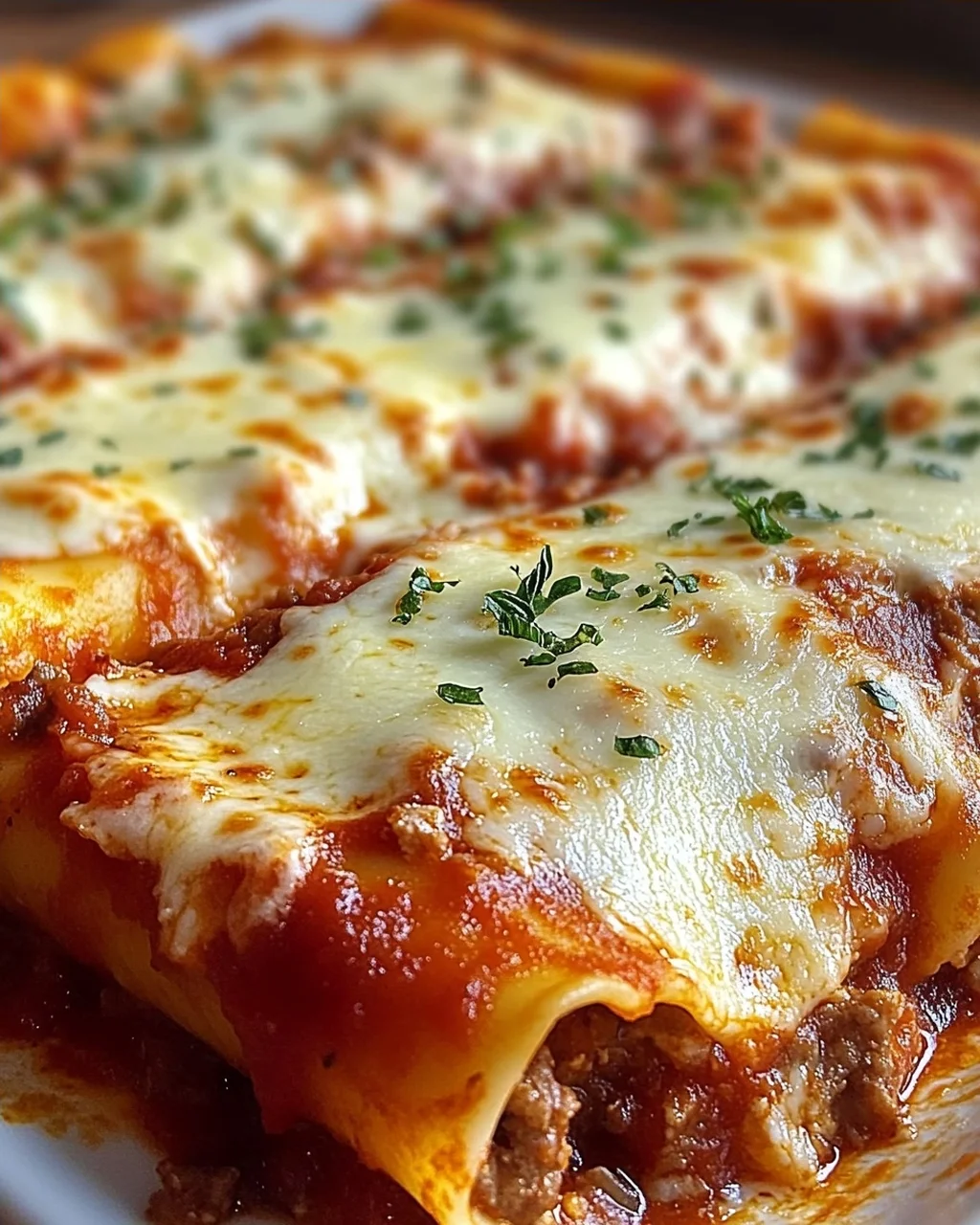 Cannelloni mit Rindfleisch und Käse