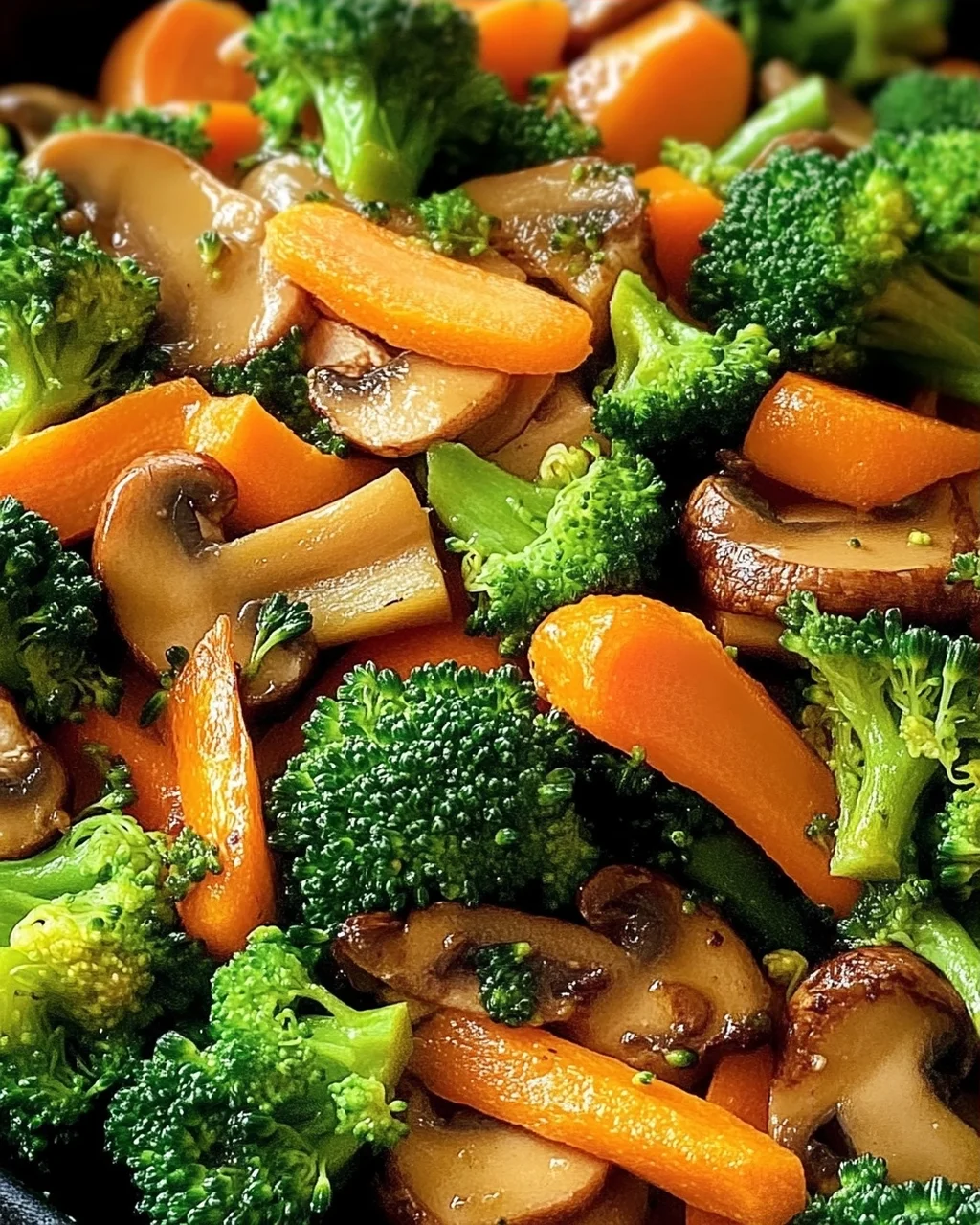 Champignon-Brokkoli-Karotten-Pfanne