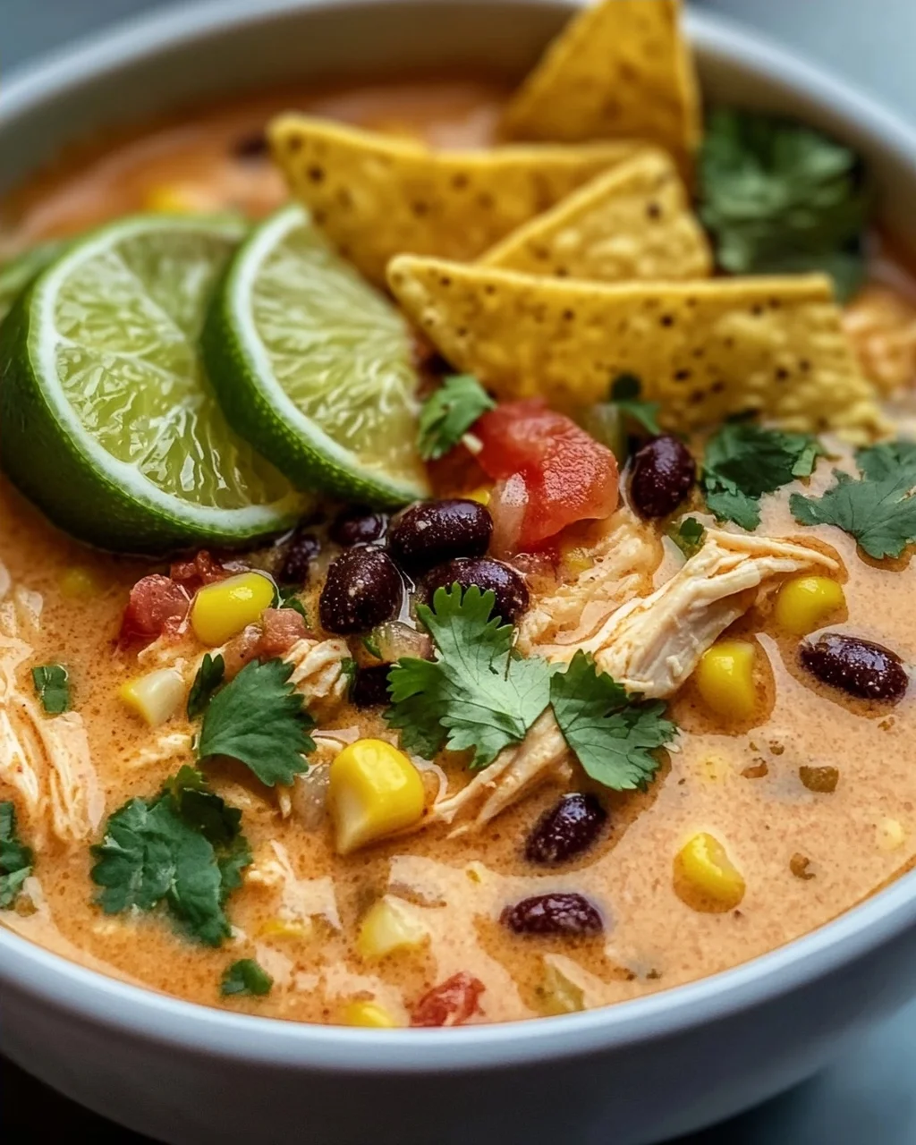 Cremige Hähnchen-Enchilada-Suppe: Ein Genuss für alle!