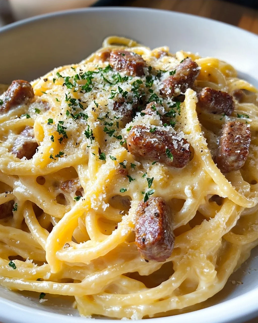 Cremige Salsiccia-Carbonara