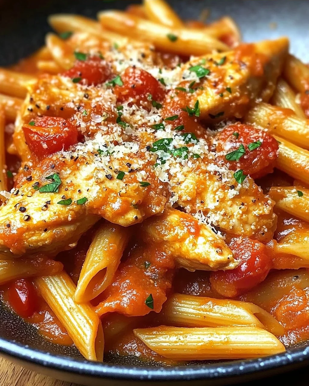 Cremiges Hähnchen all’Arrabbiata in 25 Minuten