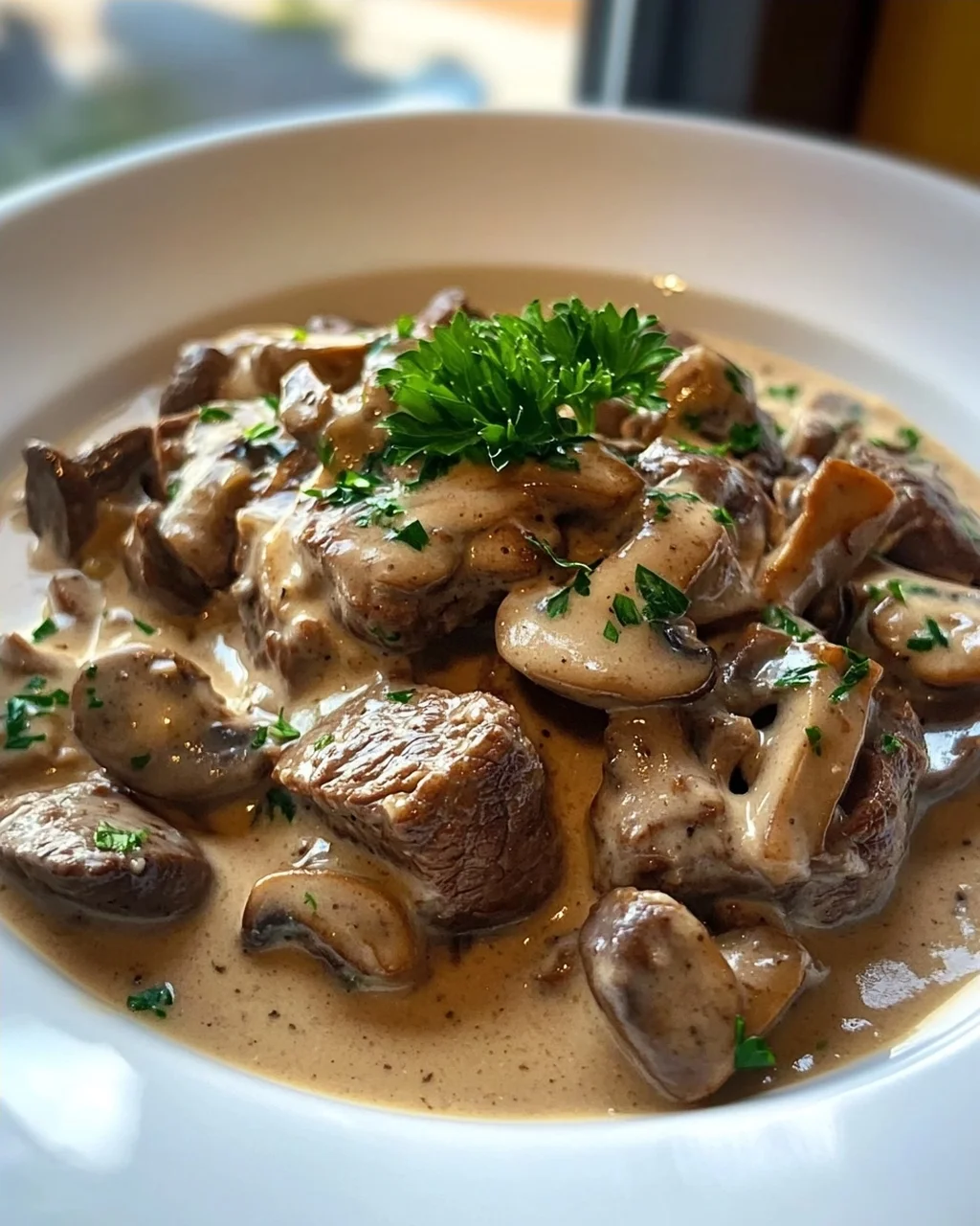 Cremiges Rindergeschnetzeltes in Pilzrahmsauce – schnell & lecker!