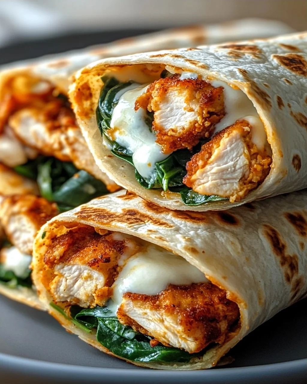 Crispy Air Fryer Chicken Mozzarella Wraps