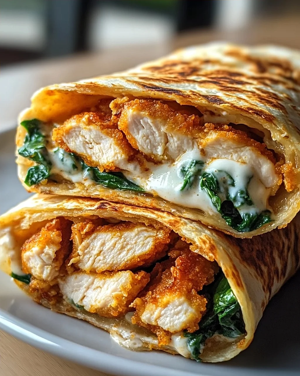 Crispy Air Fryer Chicken Mozzarella Wraps