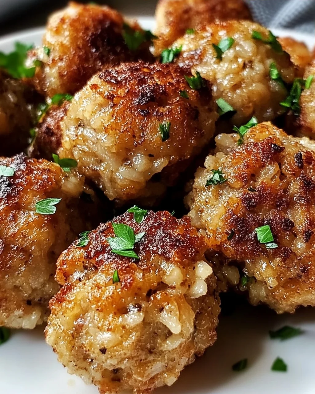 Crispy Rice Meatballs from the Air Fryer