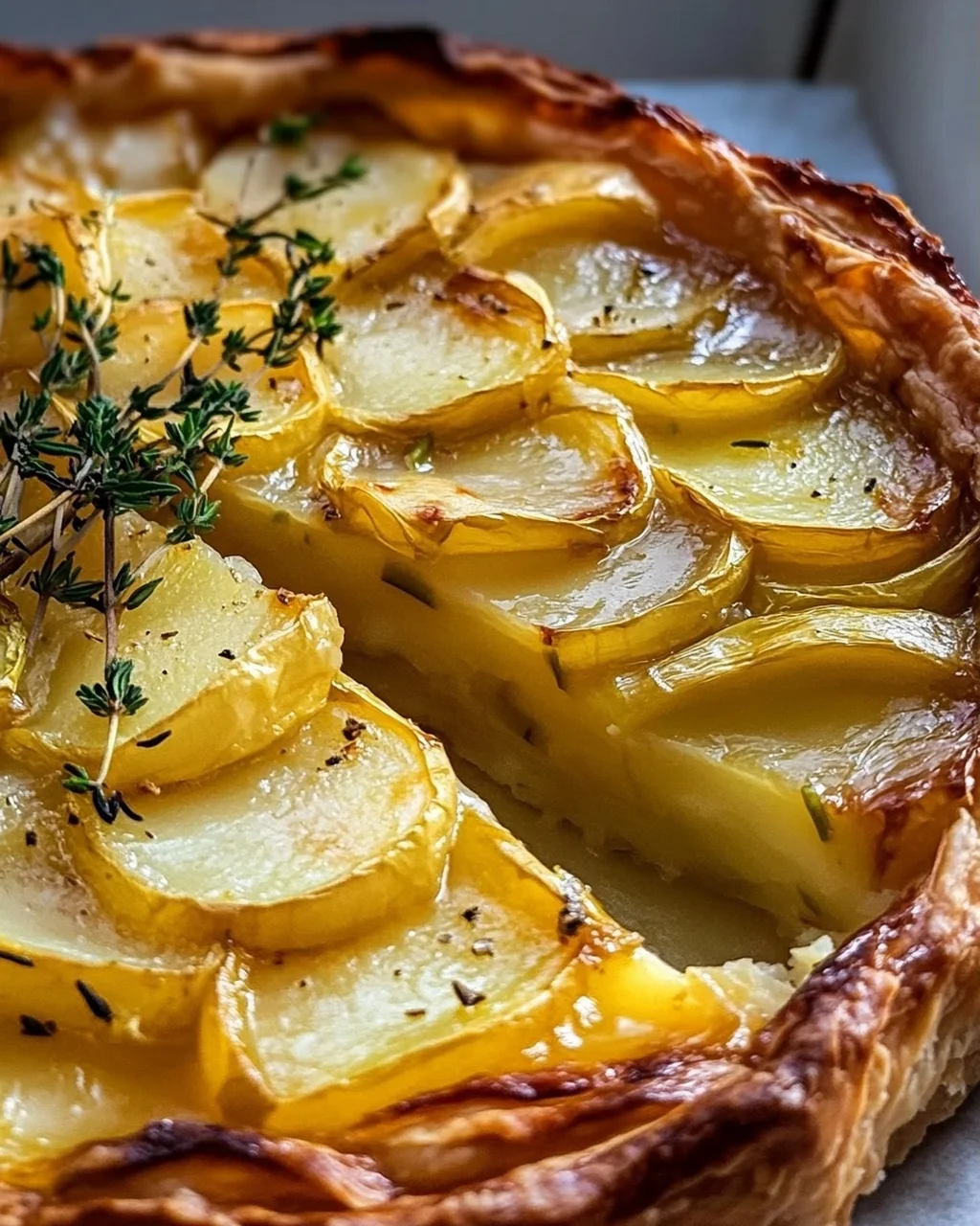 Delicious Potato Leek Tart with Puff Pastry Recipe
