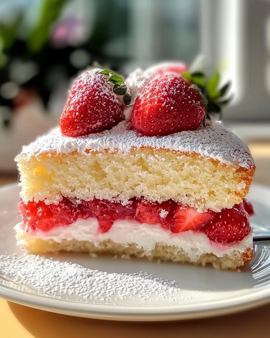 Erdbeer-Kokos-Sponge-Kuchen leicht gemacht