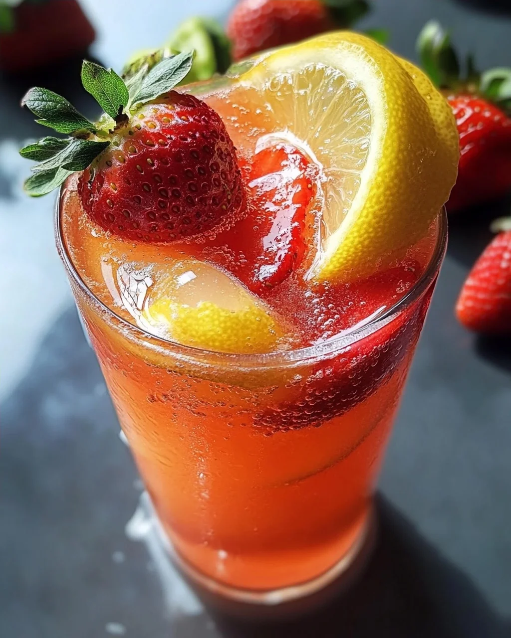 Erdbeer-Zitronen-Limonade selber machen ohne Zucker