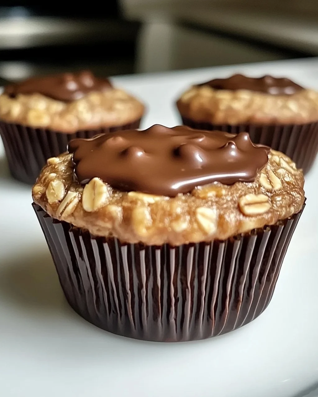 Erdnussbutter Protein Haferflocken Muffins für jeden Tag