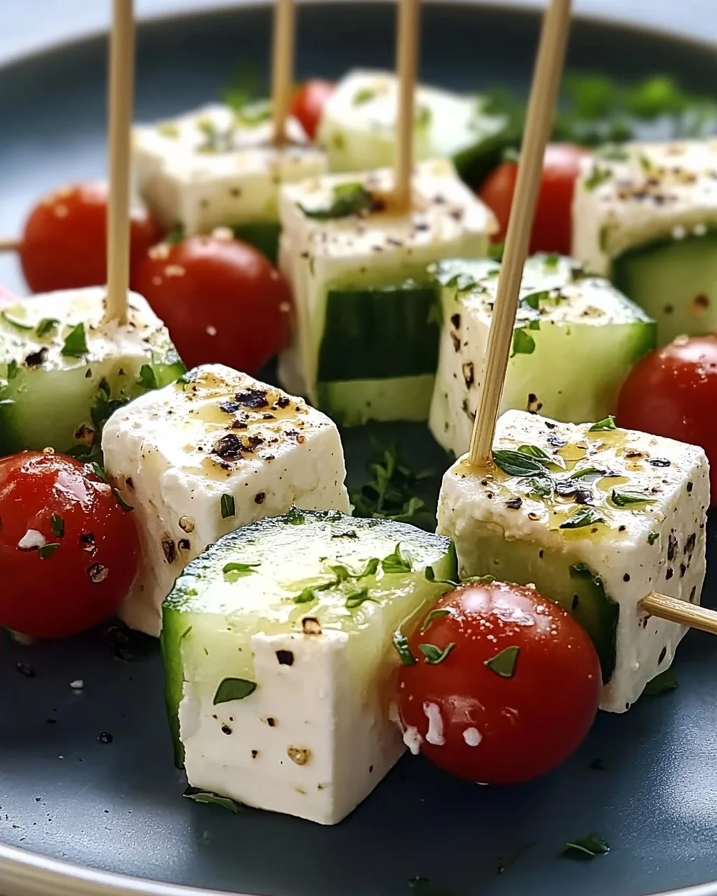 Feta Spieße mit Gurke: Lecker, leicht & schnell zubereitet