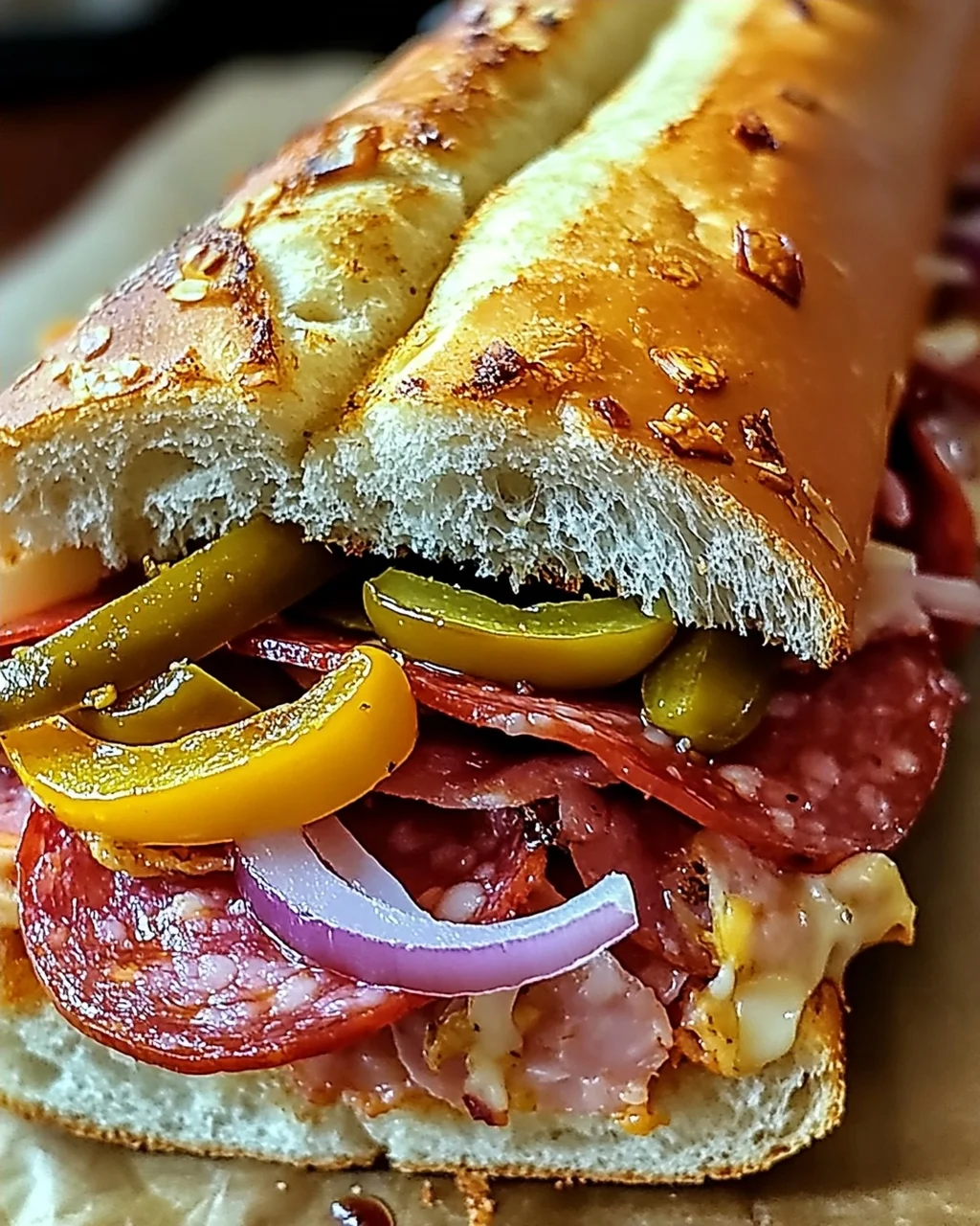 Gebackenes Italienisches Unteres Sandwich: Genuss pur