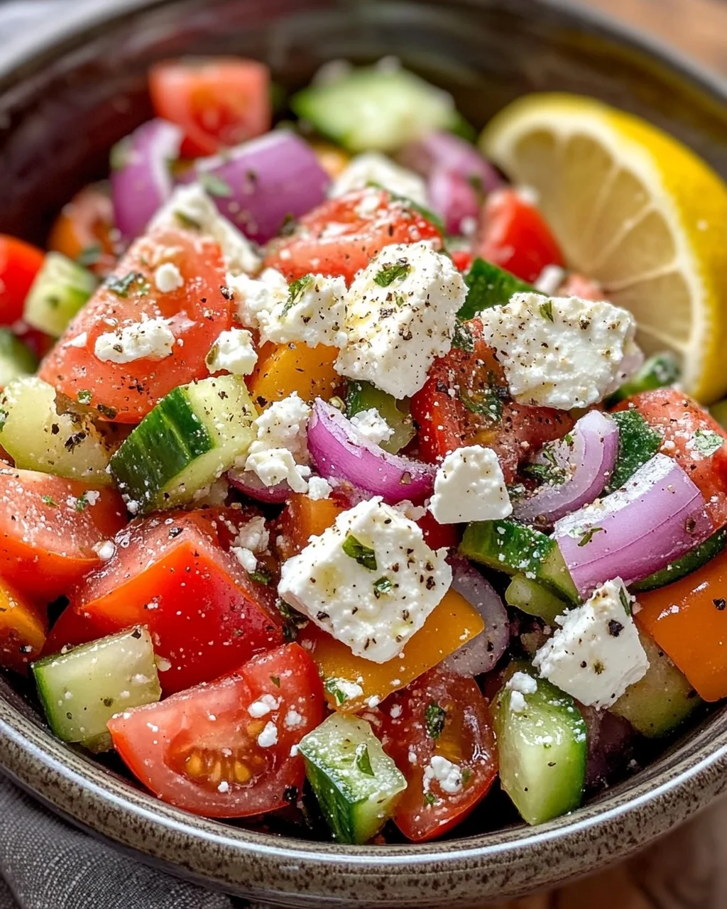 Griechischer Bauernsalat (einfaches Salat Rezept)