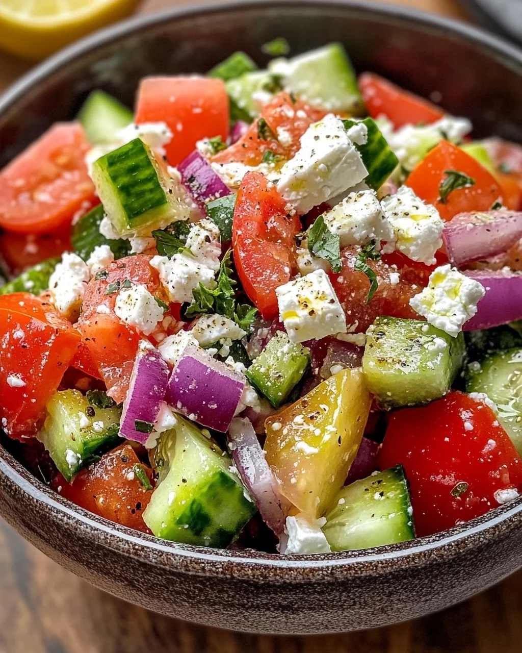 Griechischer Bauernsalat (einfaches Salat Rezept)