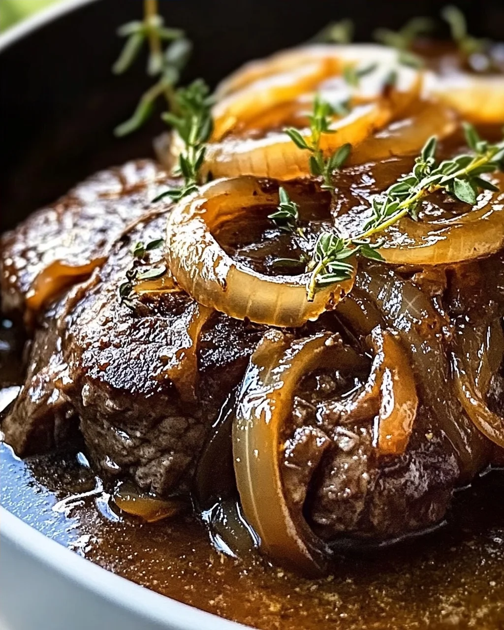 Herzhafter französischer Zwiebel-Rinderbraten für Gemütlichkeit
