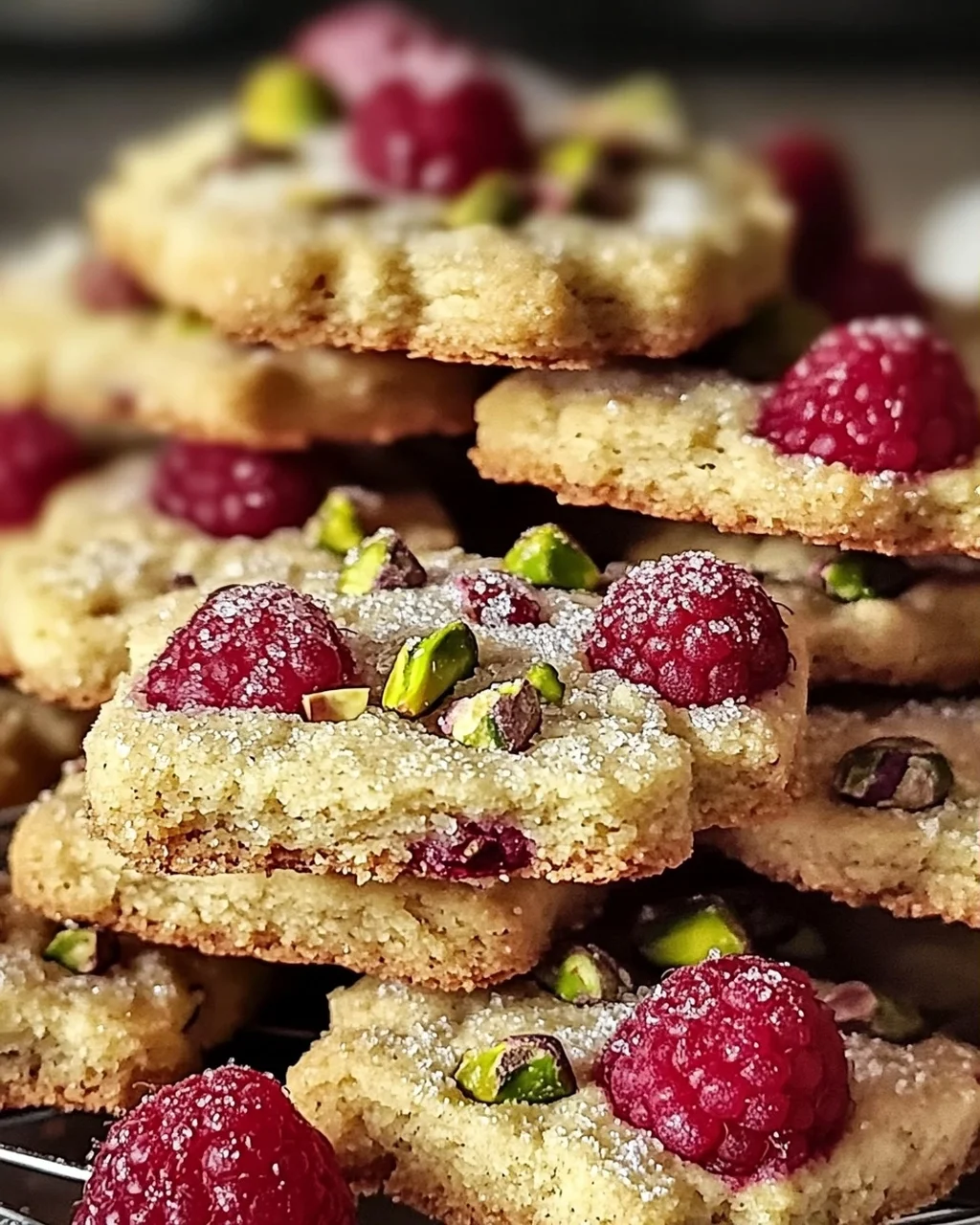 Himbeer-Pistazien-Shortbread-Kekse für jeden Anlass