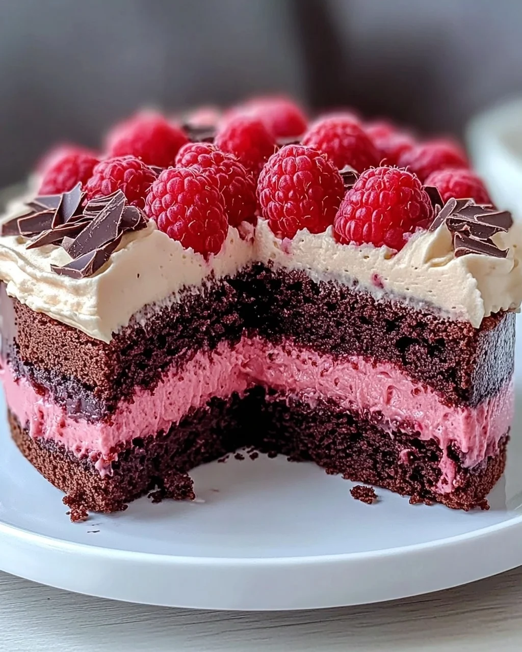 Himbeer Schoko Brownie Torte