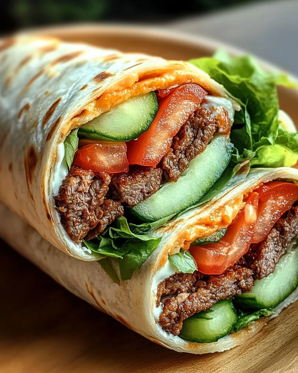 Kalorienarmer Burger-Wrap unter 250 Kalorien