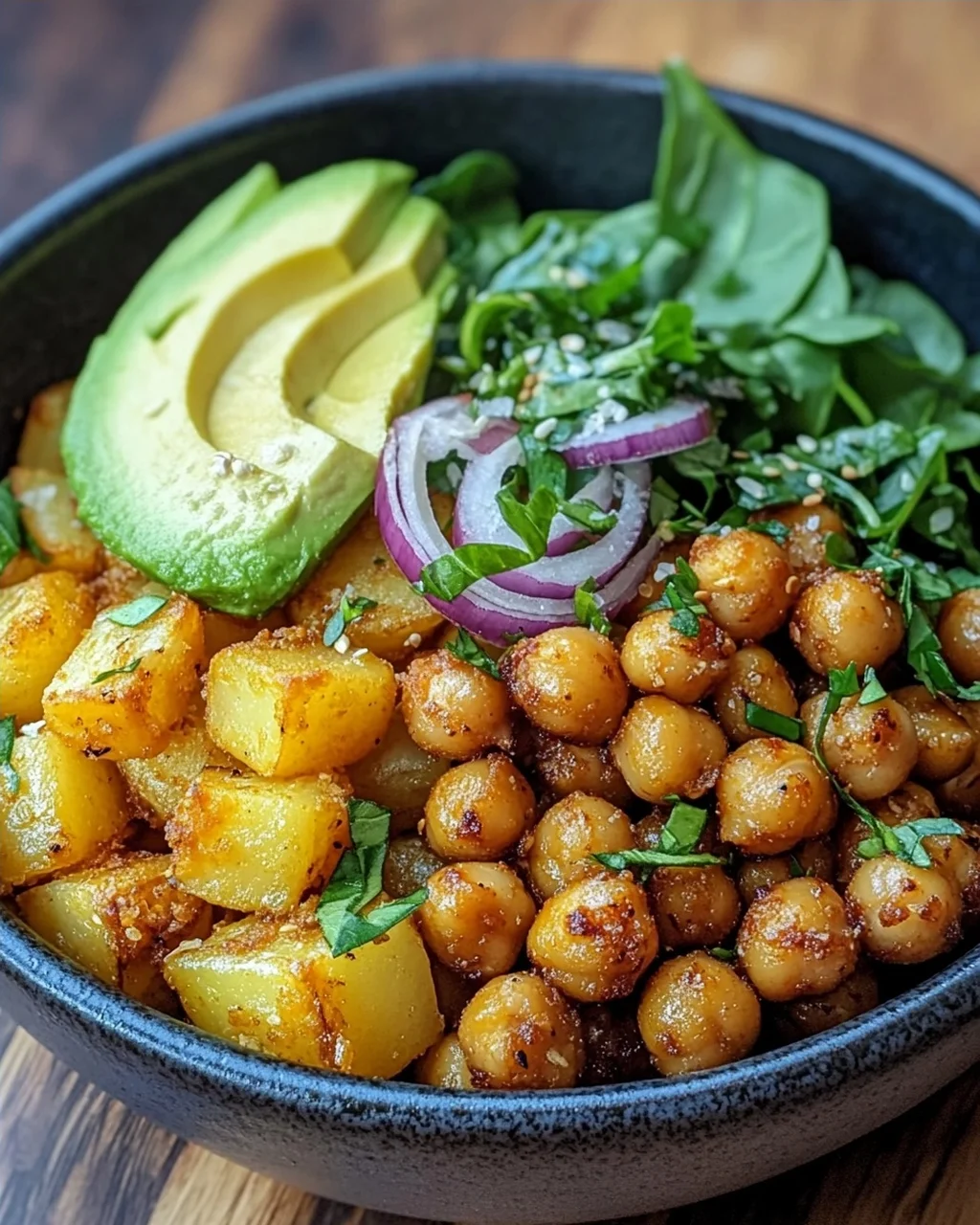Kartoffel-Bowl mit Kichererbsen