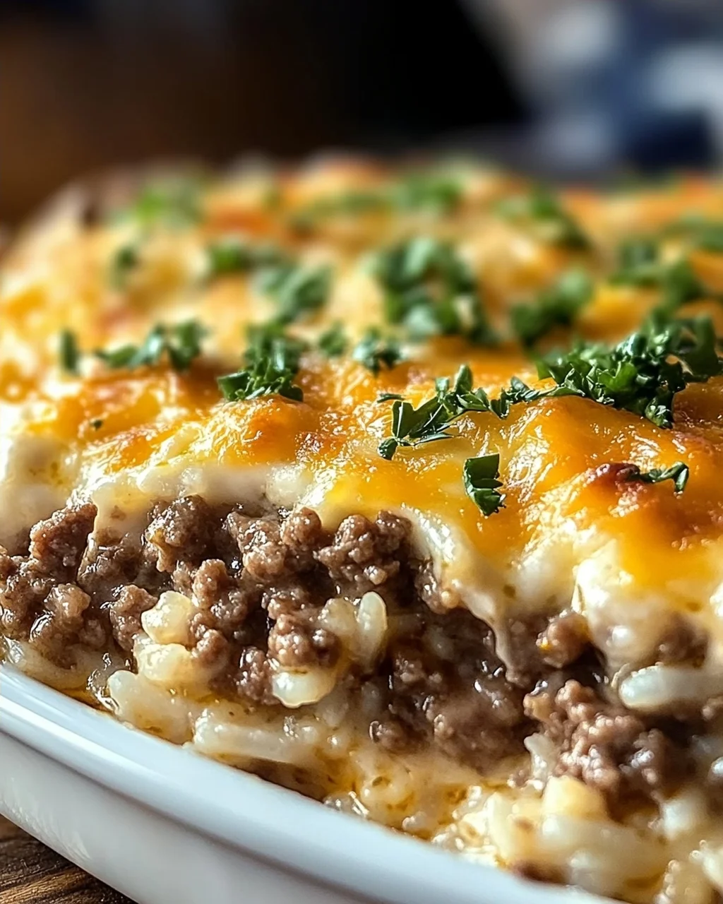 Käse-Hackfleisch-und-Reis-Auflauf für die ganze Familie