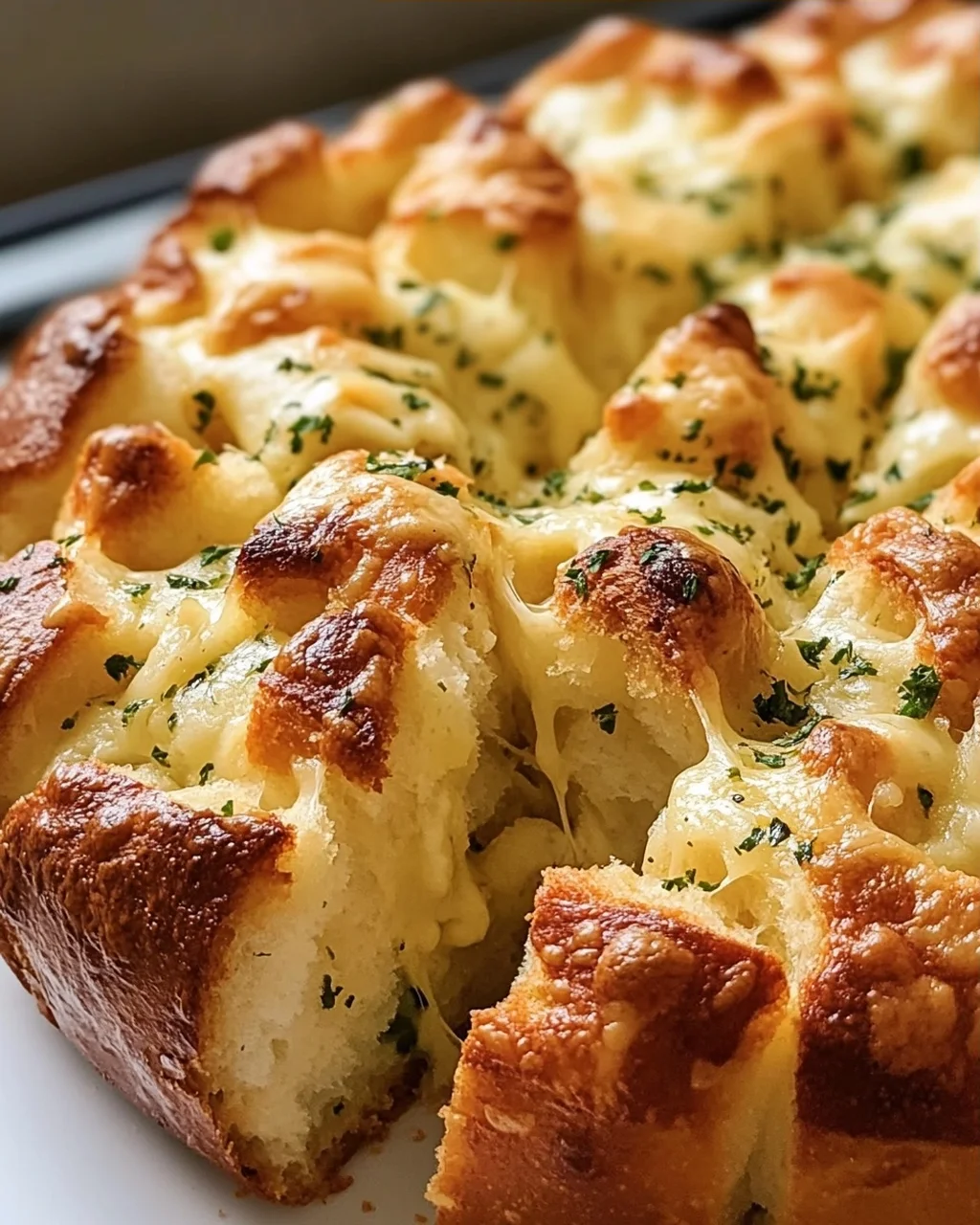 Käse-Zupfbrot mit Knoblauchkräuterbutter