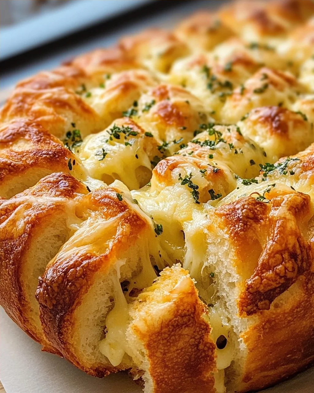 Käse-Zupfbrot mit Knoblauchkräuterbutter