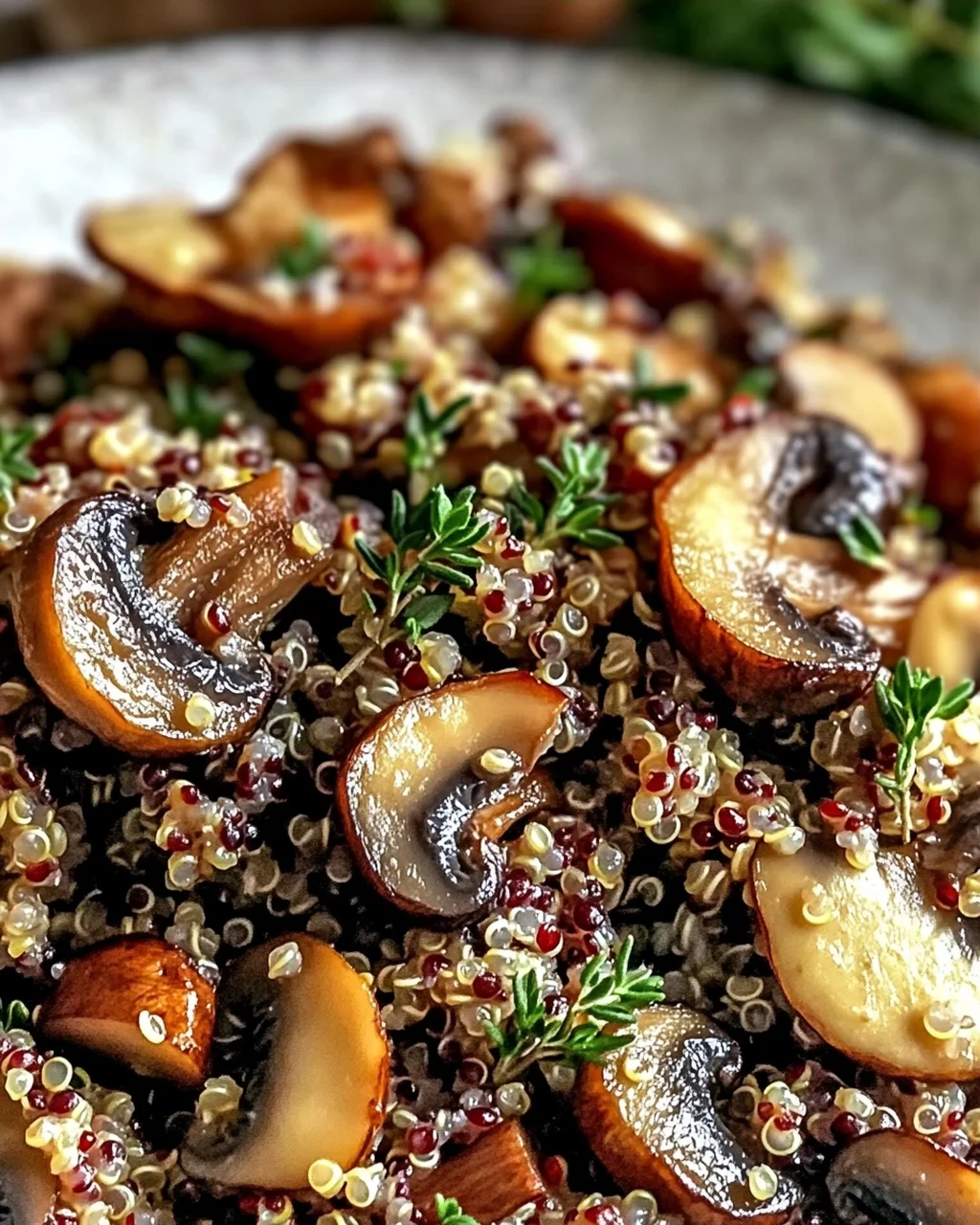 Knoblauchige Pilz-Quinoa für Genussmomente
