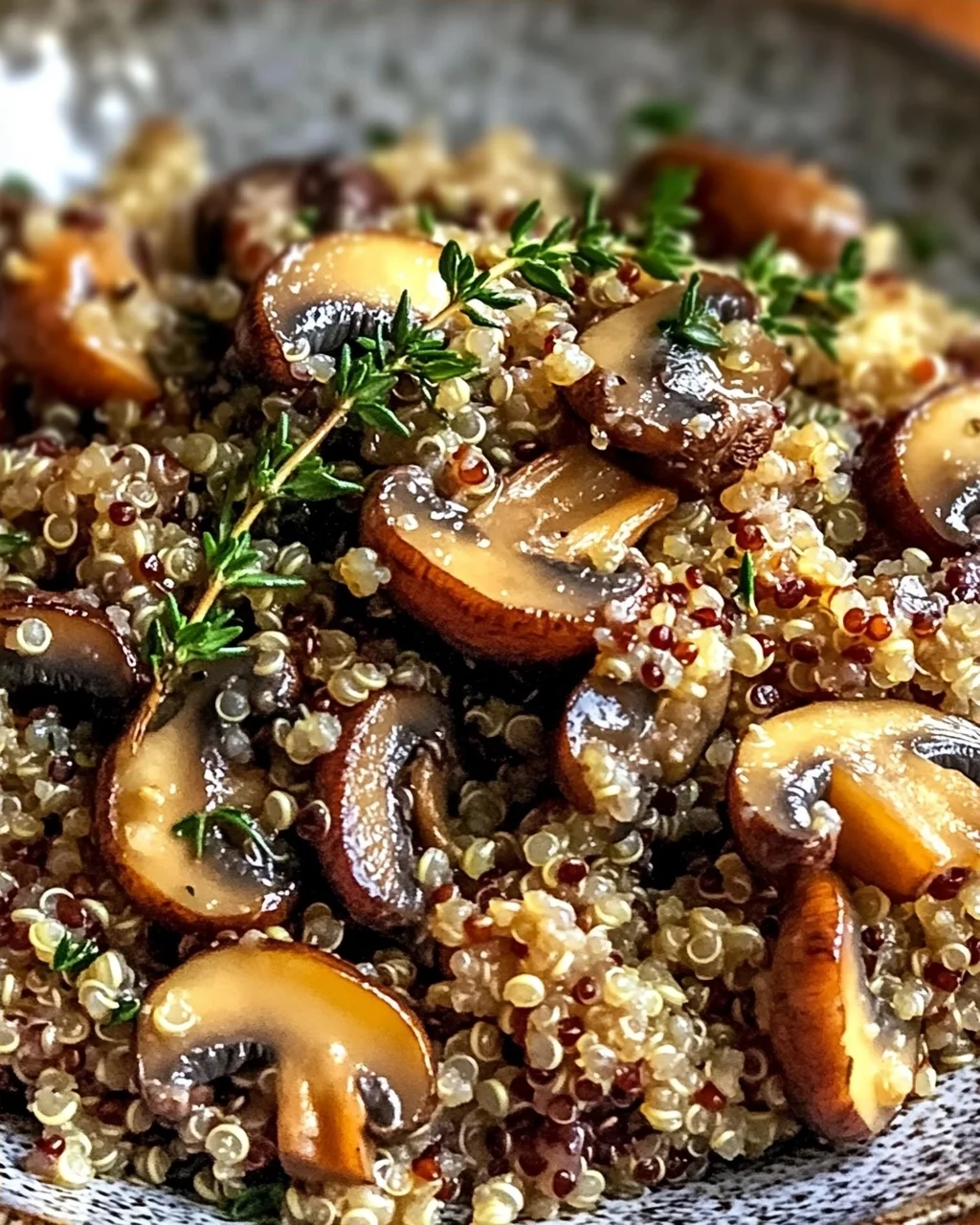 Knoblauchige Pilz-Quinoa für Genussmomente