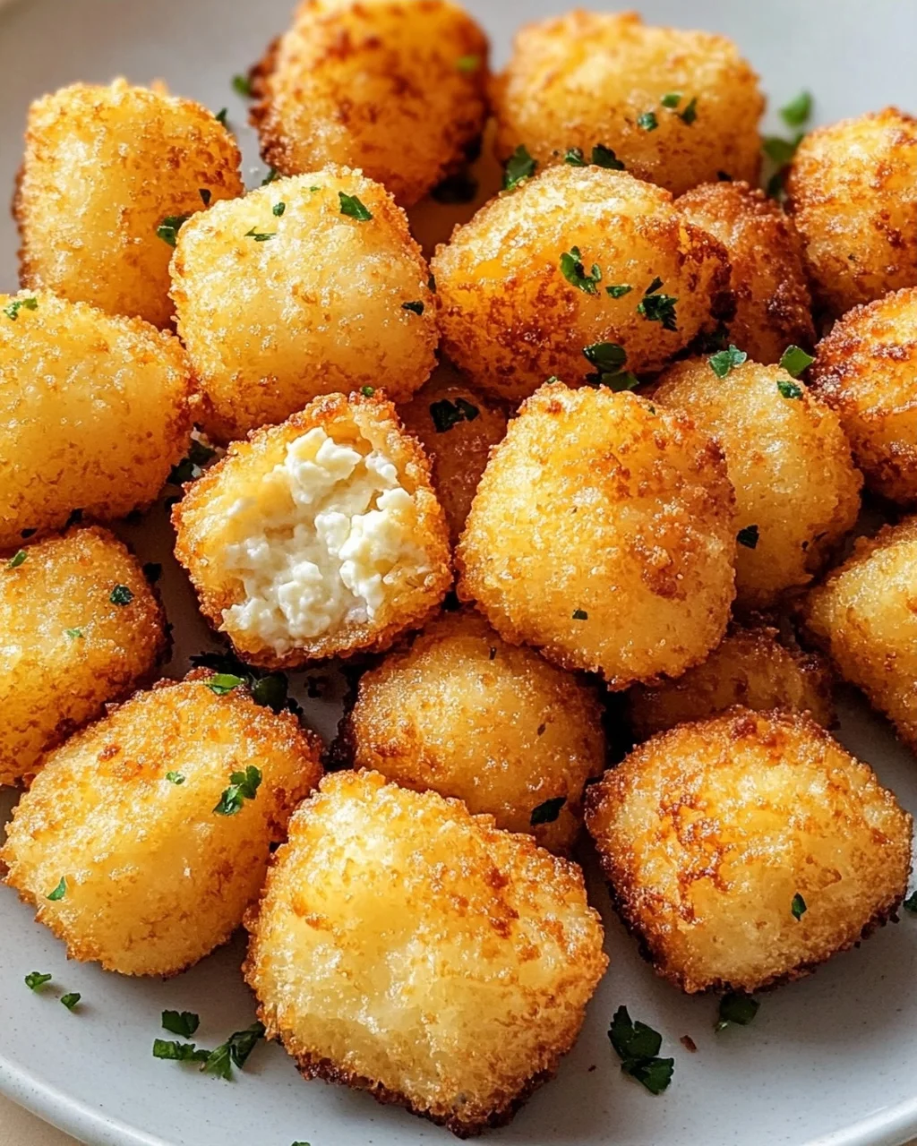 Knusprige Cottage Cheese Tots: Nur Zutaten, so lecker!