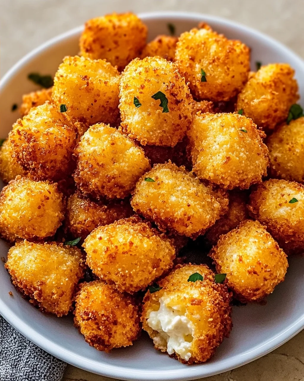 Knusprige Cottage Cheese Tots: Nur Zutaten, so lecker!