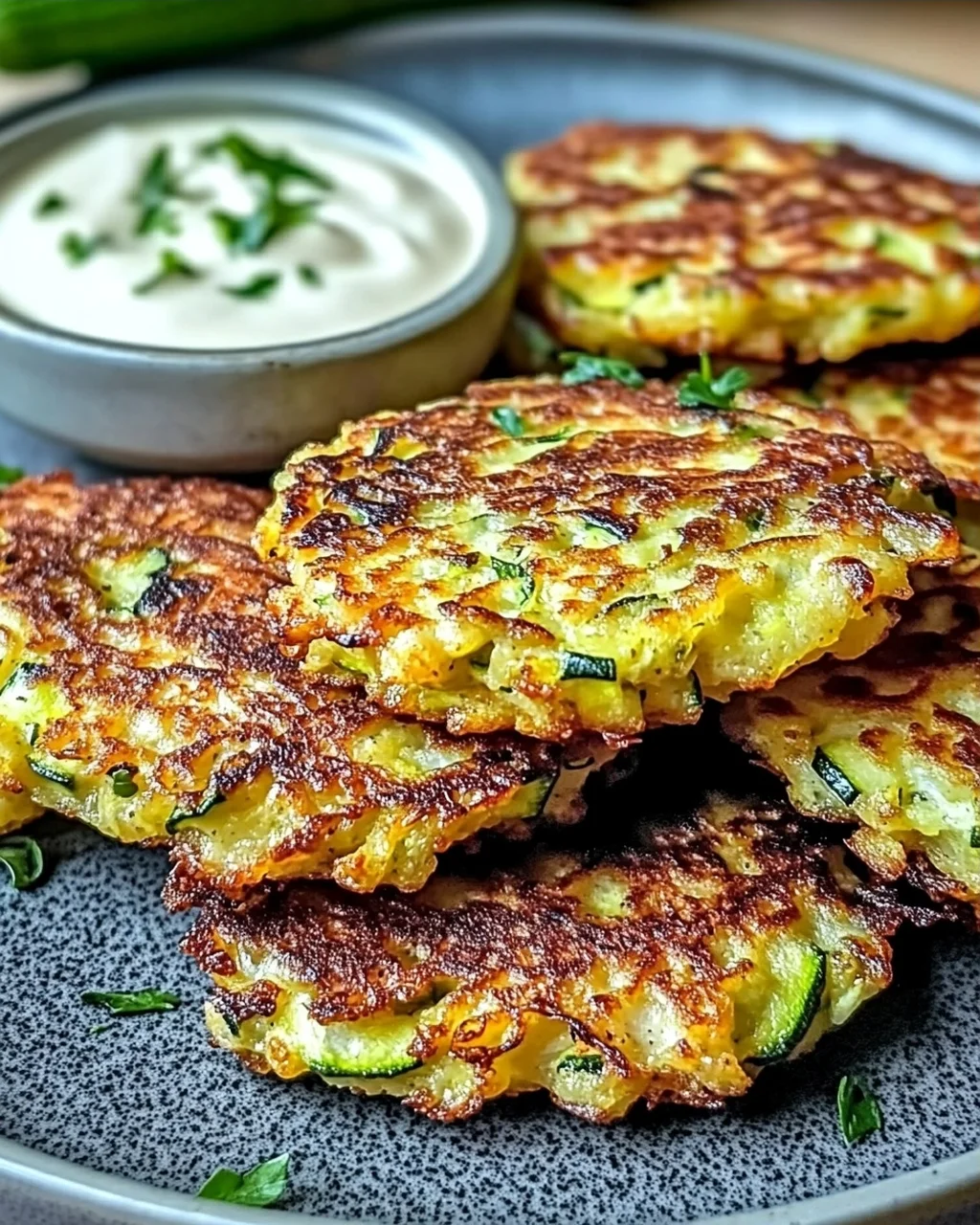 Knusprige und einfache Zucchini-Puffer für jeden Tag
