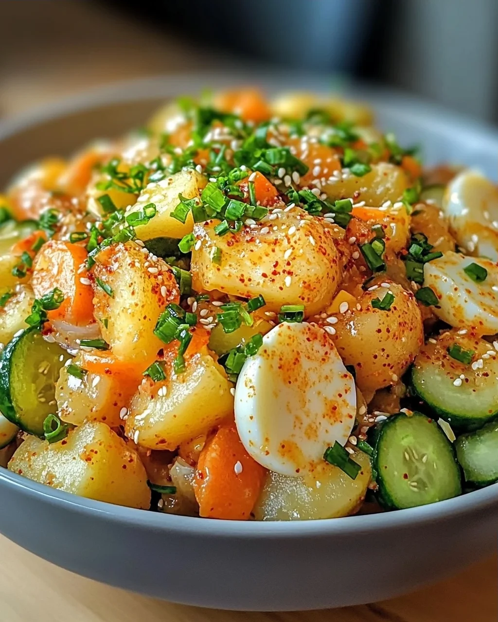 Koreanischer Kartoffelsalat: cremig und anpassbar