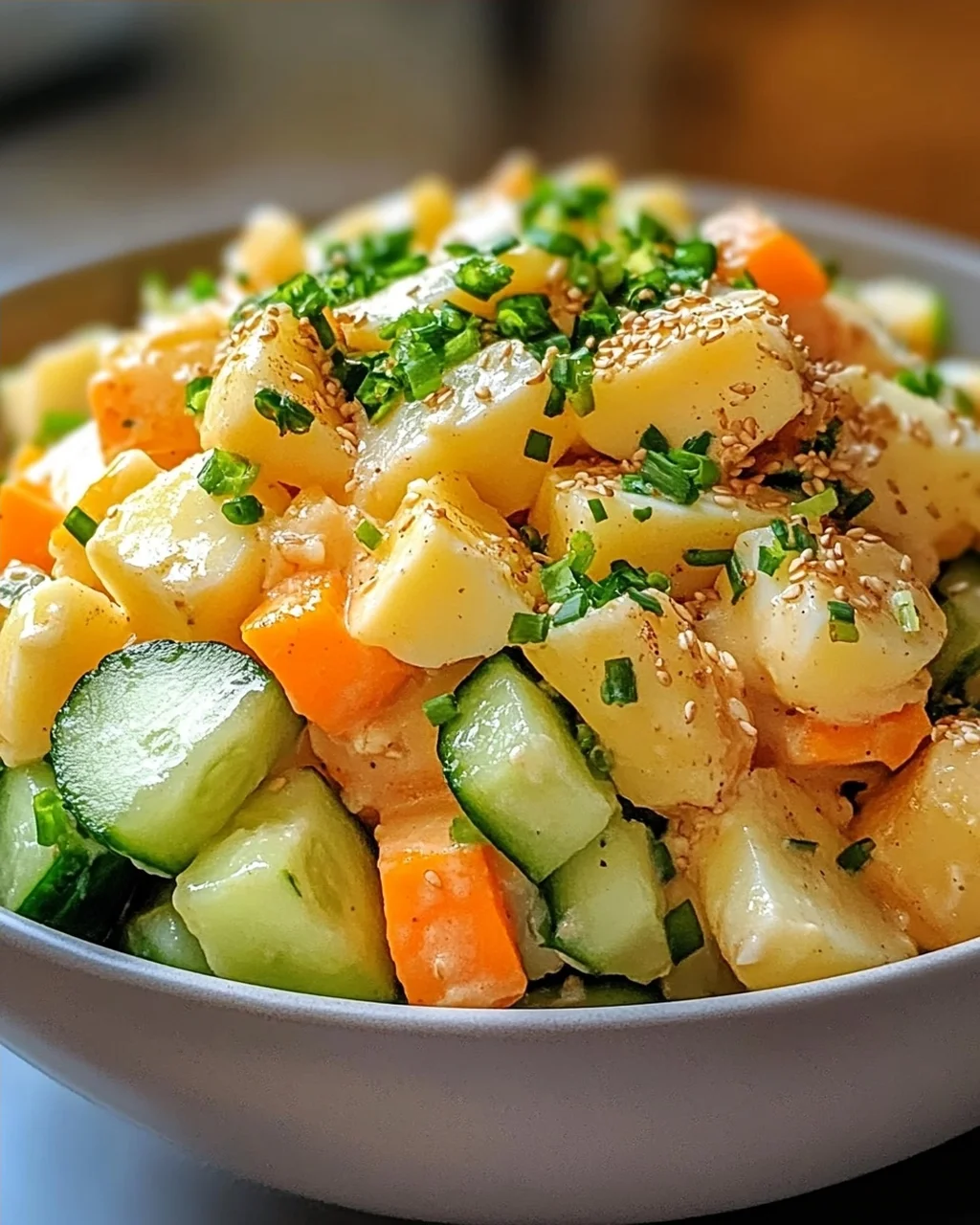 Koreanischer Kartoffelsalat: cremig und anpassbar
