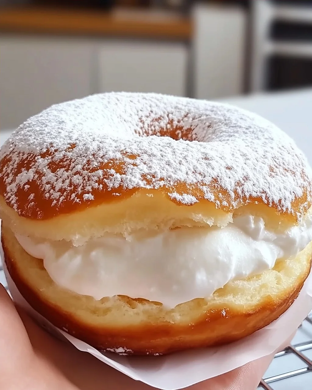Koreanischer Milchsahne-Donut für Feinschmecker