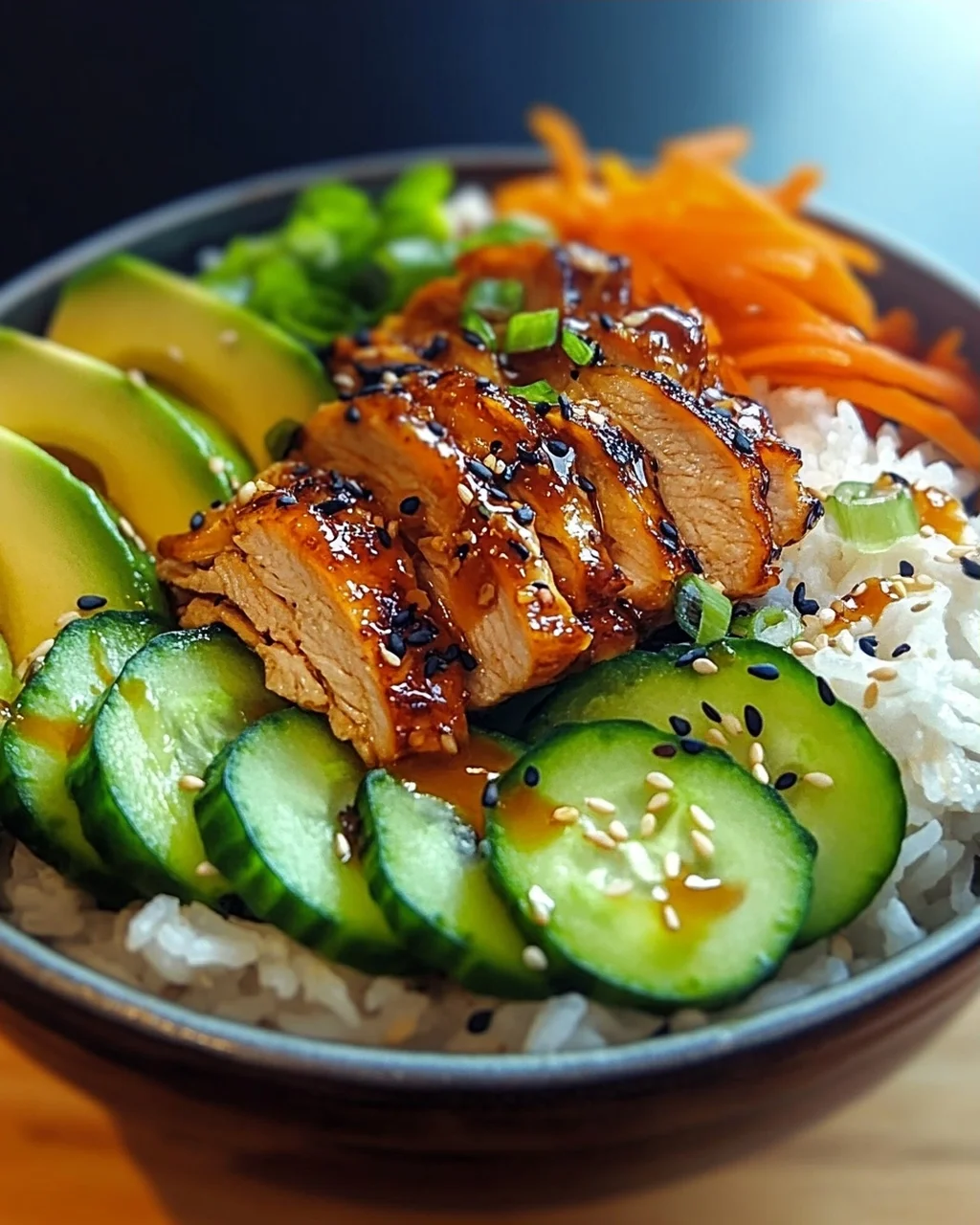 Koreanischer Reis Hähnchen Bowl