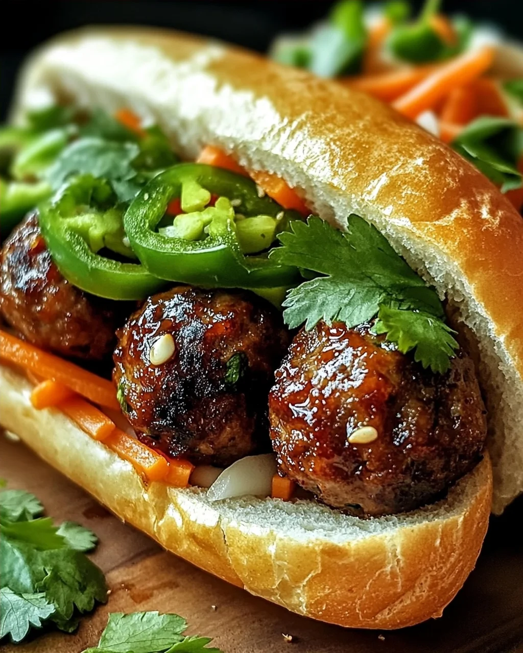 Koreanisches BBQ-Fleischbällchen Banh Mi für Genießer