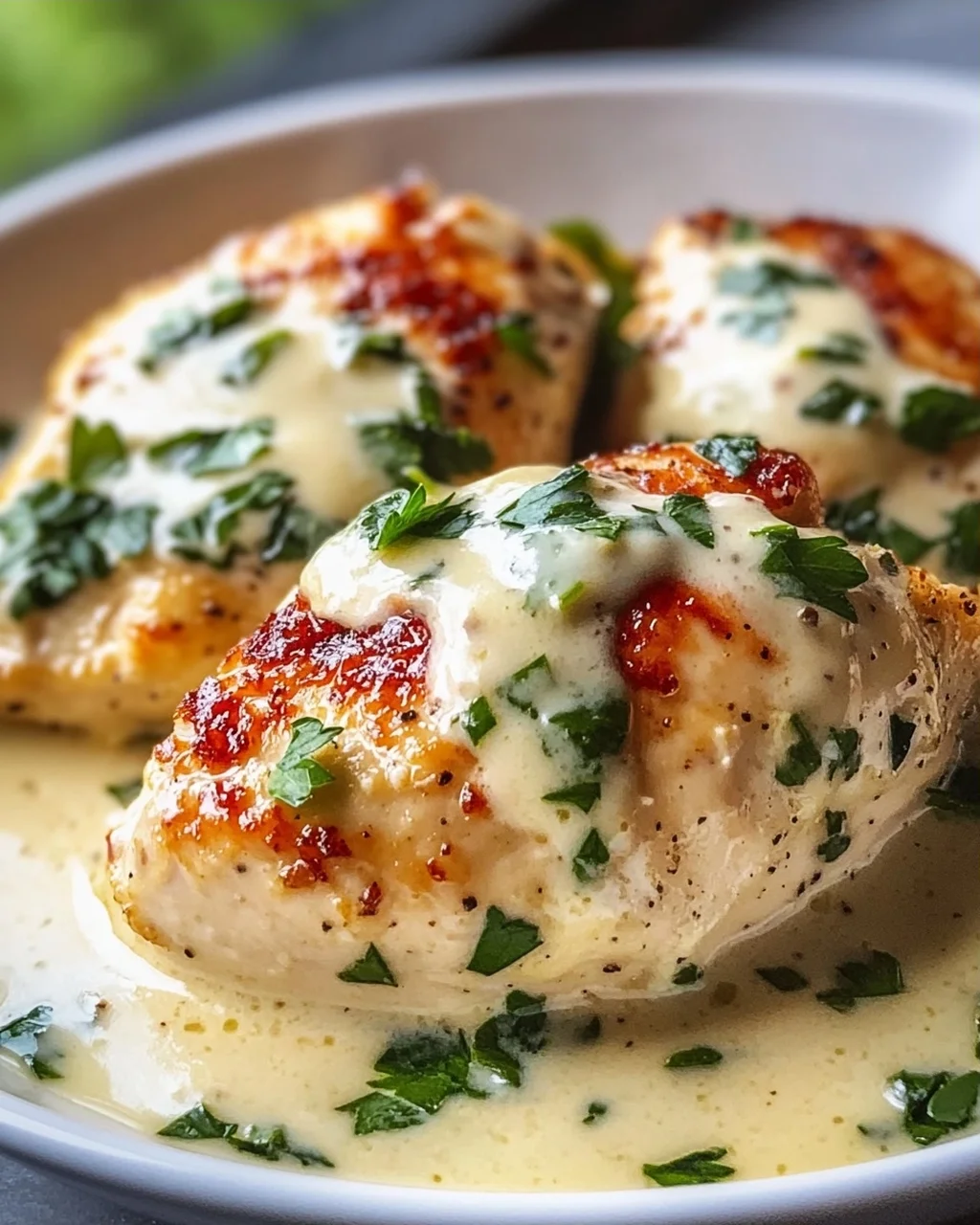 Köstliches Hähnchenfilet in cremiger Frischkäse-Parmesan-Soße
