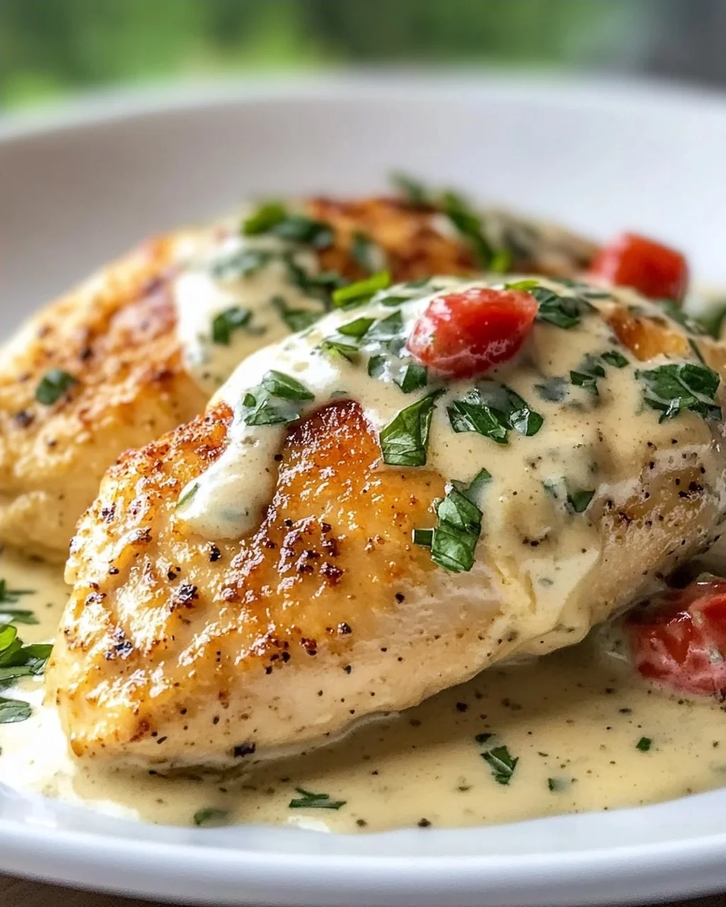 Köstliches Hähnchenfilet in cremiger Frischkäse-Parmesan-Soße