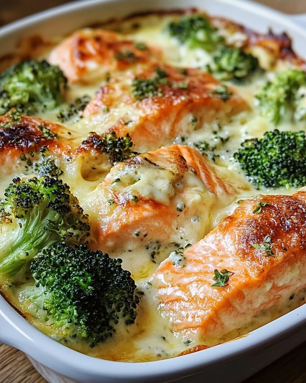 Lachs-Brokkoli-Gratin