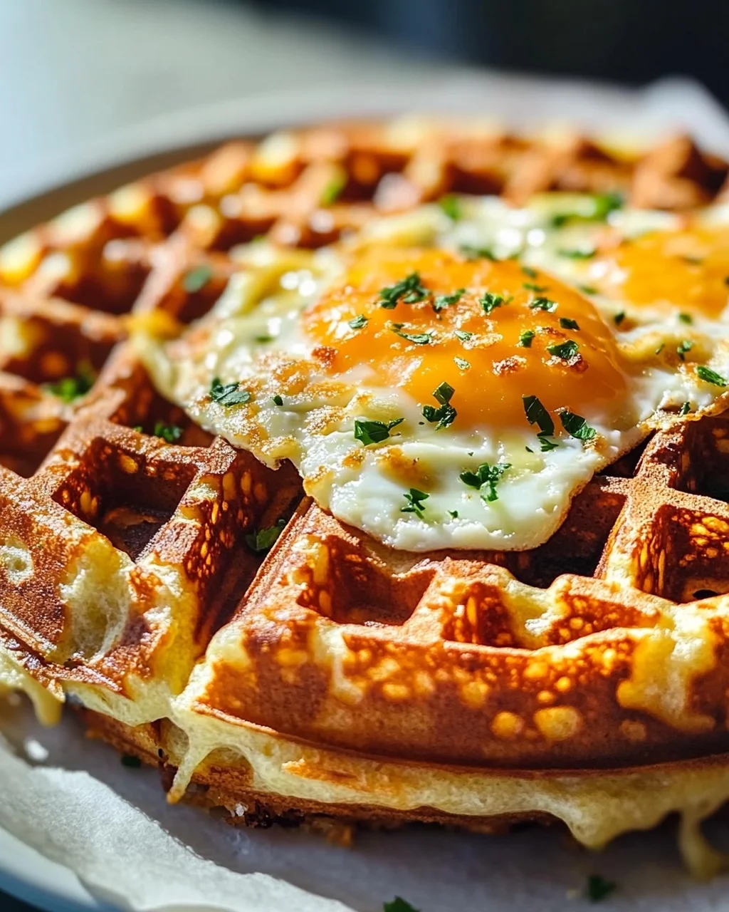 Lecker: Ei & Käse Hash Brown Waffeln – Perfektes Frühstück!