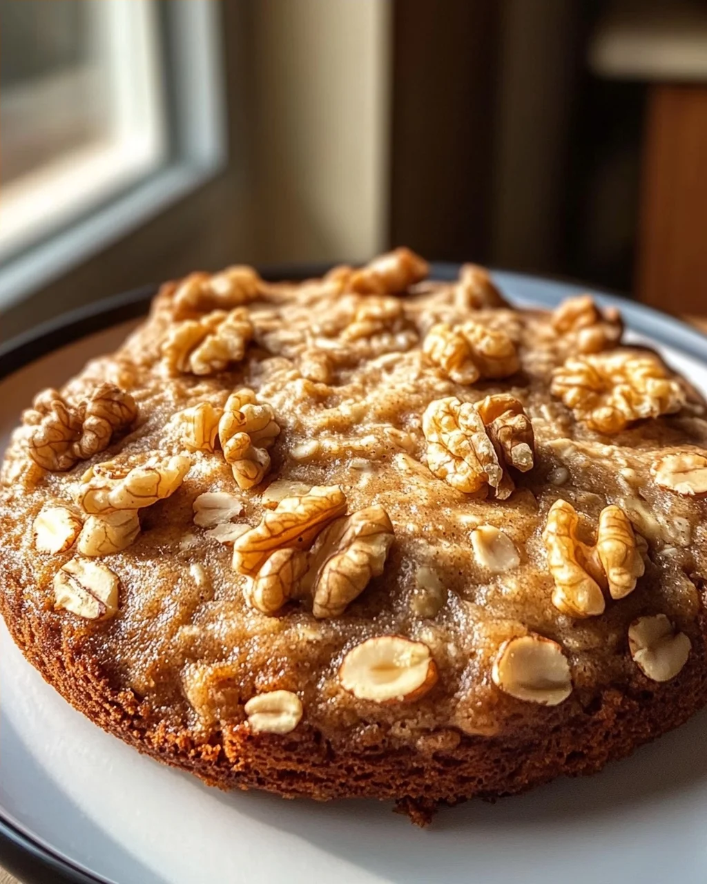 Leckere Haferflocken-Walnuss-Torte ohne Alkohol genießen!