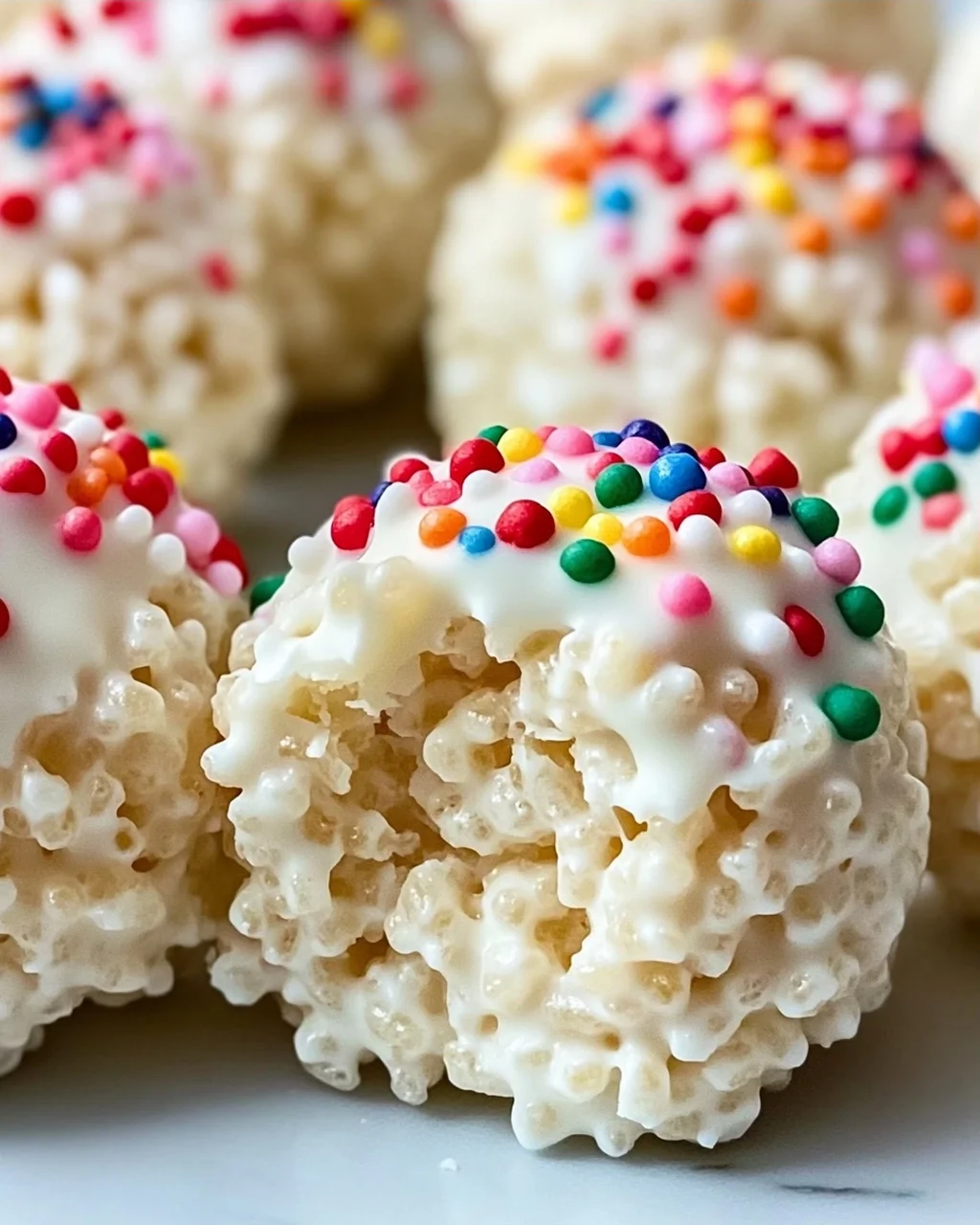 Leckere White Chocolate Rice Krispie Balls selbstgemacht!