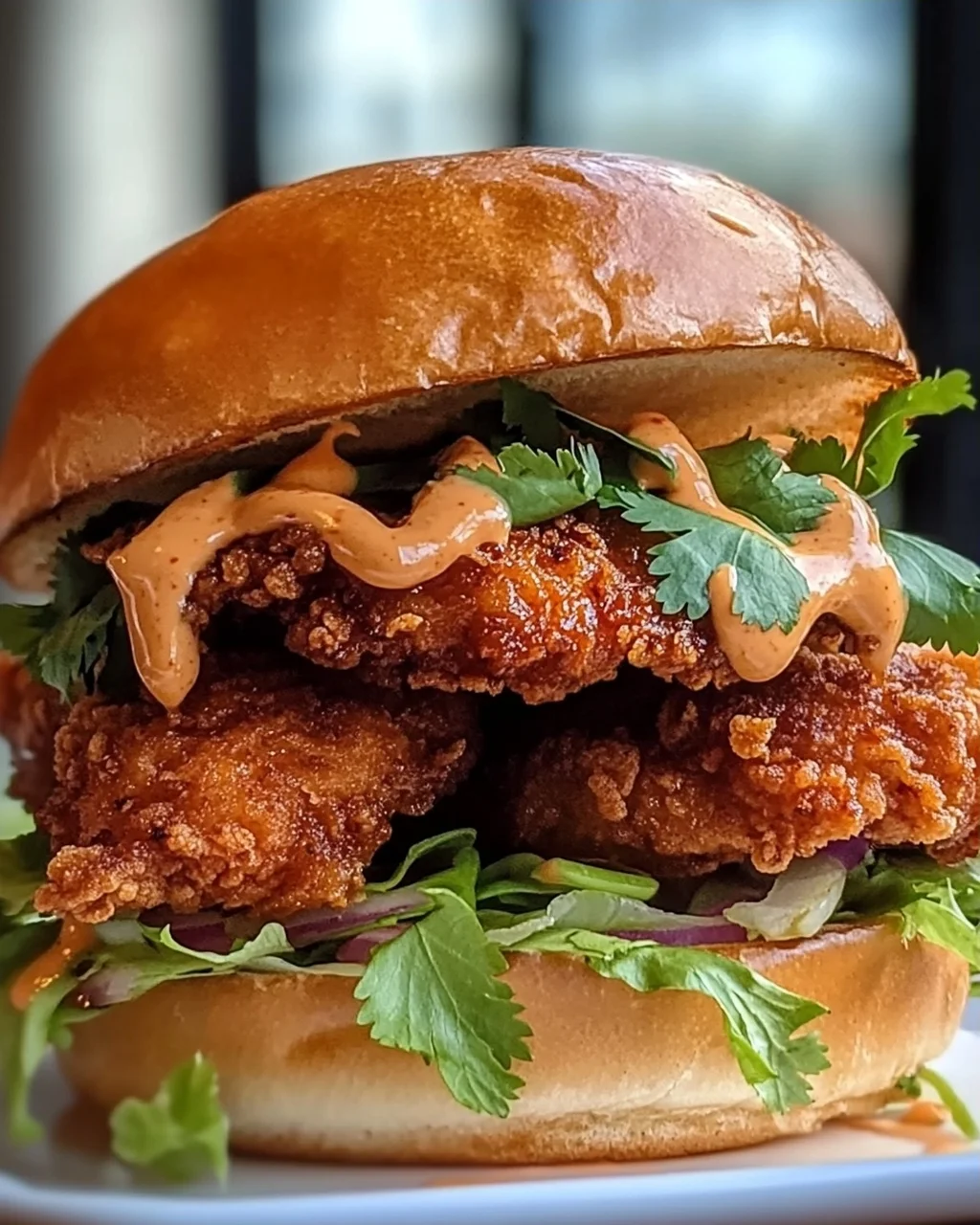 Leckeres Thai Fried Chicken Sandwich: Knusprig und würzig!