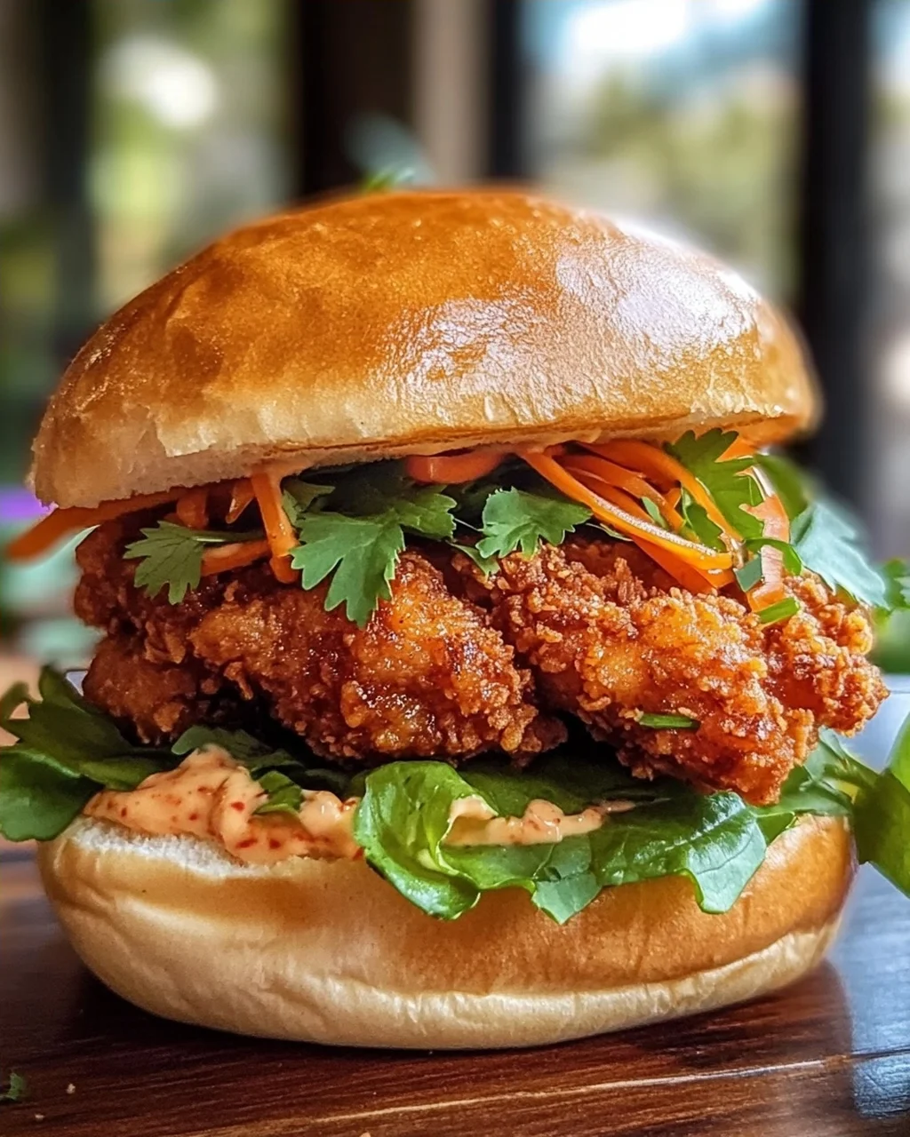 Leckeres Thai Fried Chicken Sandwich: Knusprig und würzig!