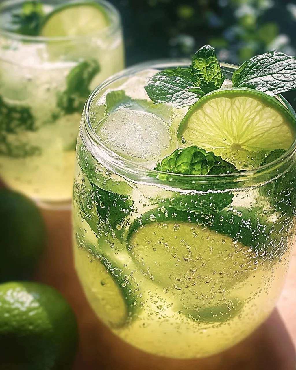 Limetten-Limonade mit Minze